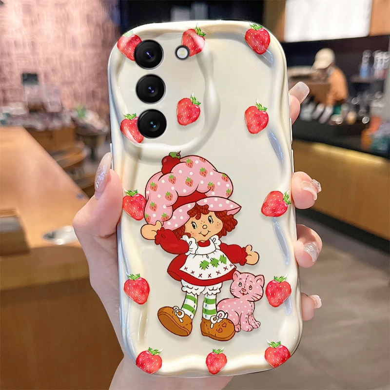 สตรอเบอร์รี่ Shortcake สําหรับ Samsung Galaxy S25 S24 S23 S22 S21 Ultra PLUS S20 FE A73 A72 A71 A56 A55 A54 5G A52 A52S 4G