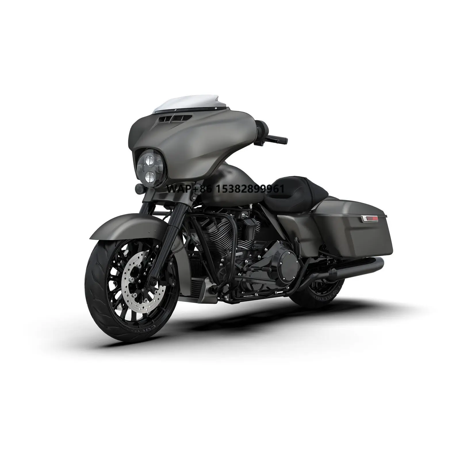 HR3 Industrial Gray Denim Fairing Body Kit Saddlebag Fender Gas Tank Fit for Harley Street Glide 14-20