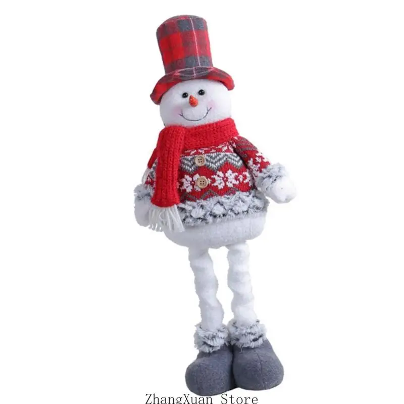 Regaldisplay, stehende Weihnachtspuppenfigur mit dehnbarer Form, weicher Stoff-Weihnachtsakzent für die Verwendung – Detail 8