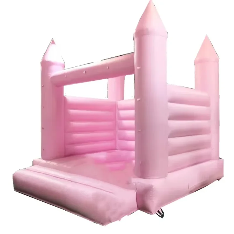 Commercial grade light color wedding bounce house, inflatable jump white bouncy castle