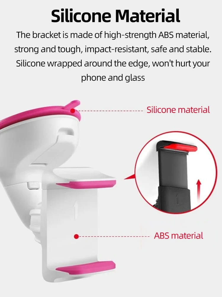 Auto Saugnapf Auto Halter Universal Einstellbare Winkel Handy Clip Für iPhone Huawei Samsung Xiaomi OPPO Smartphones – Detail 2