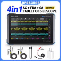 FNIRSI DPOS350P， Frequency Response Analyzer, Four In One Flat Oscilloscope, 2-Channel 350MHz Signal Generator, 50MHz, Spectrum