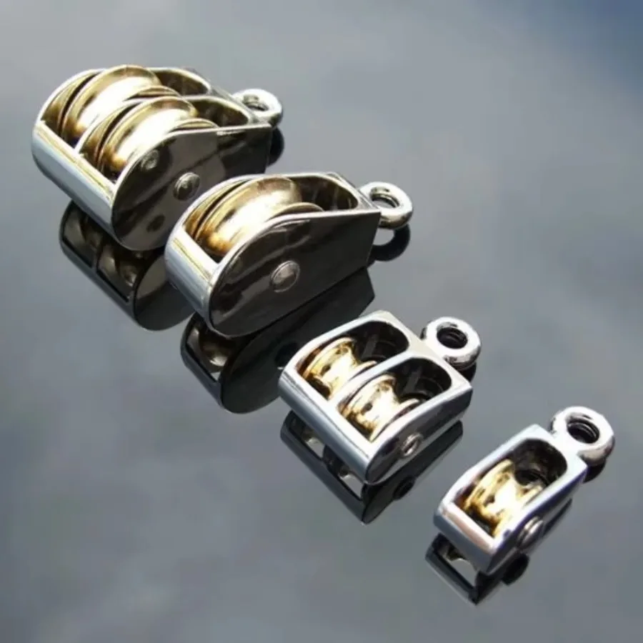 Zinc Alloy Small Pulley Mini Sheave Block Rope Pulley Greenhouse Vent Wheel Micro Lifting Hoist Wheel