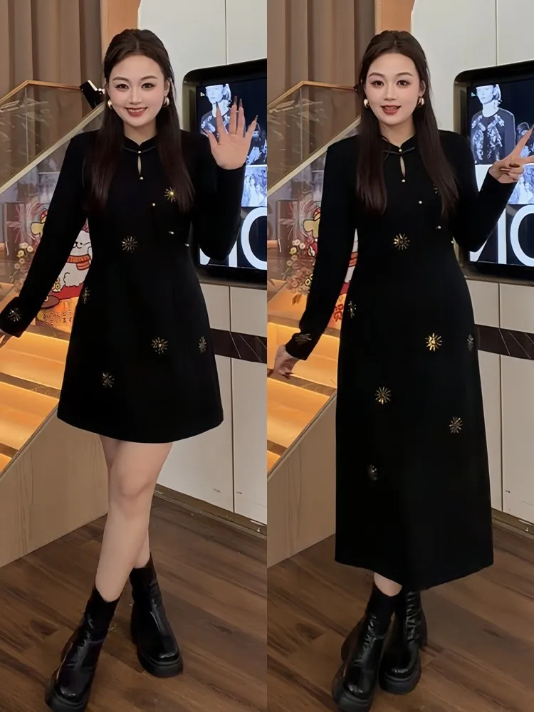 

Новая весенняя коллекция 2026: Женская юбка А-силуэта больших размеров Dr Gentle Suower с стразами для полных женщин, для повседневной носки и офиса