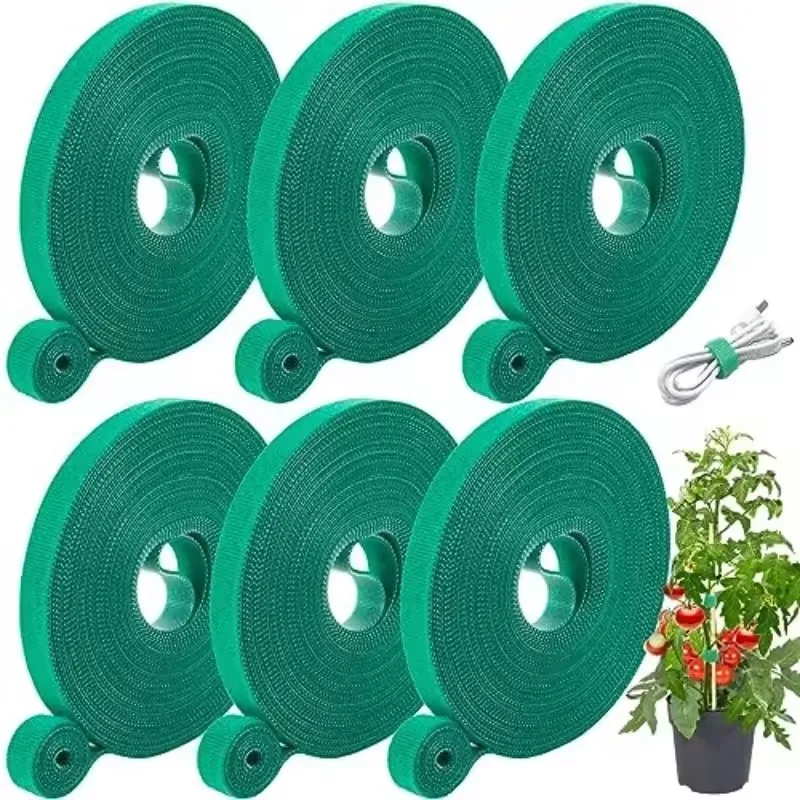 Image of Gartentape Nylon-Kabelbinder für Pflanzen, Blumen, Kletterpflanzen, wiederverwendbare Pflanzenstütze, Klettverschluss, Gartenzubehör