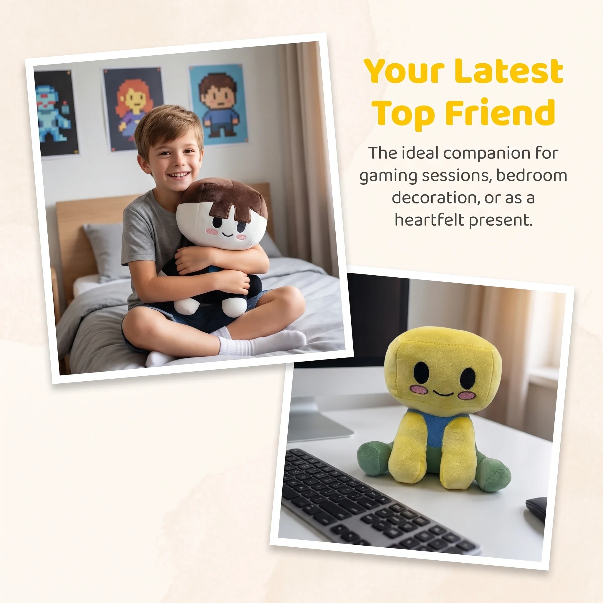 8 PCS Set New Cartoon Character Plush Doll Colorful Outfit Figure Toy Home Decor Birthday Gifts for Children