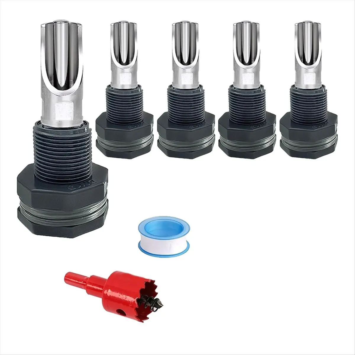 ABFW 5PCS Pig Waterer Nipples, Automatic Pig Nipple Water Drinker for , Stainless Steel Pig Waterer System