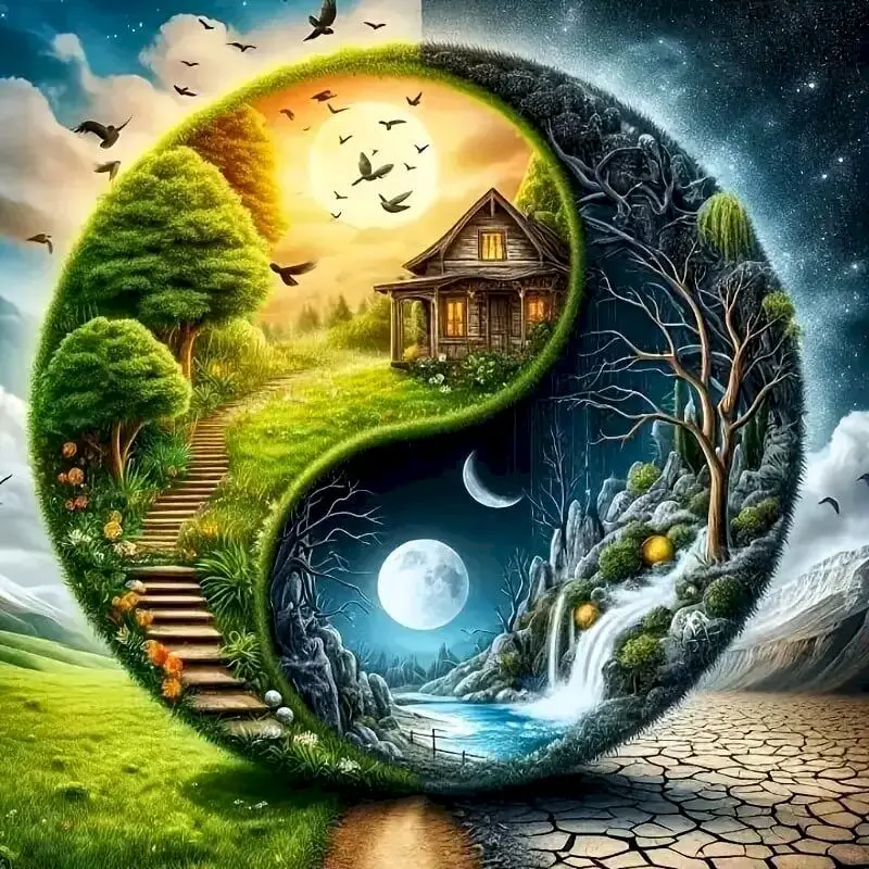 

RUOPOTY Four Seasons Diamond Painting Unique Gift Diy Making Kits Landscape Full Round/Square Diamond Art Handiwork Art Diamond