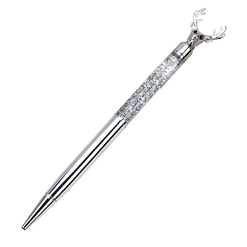 

Creative Reindeer Patterned Metal Ballpen Fine Point Non Skip Ink Flow Lightweight Design for Students Professionals Journaling