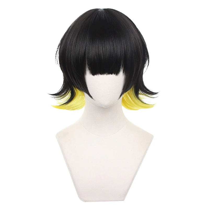 Anime Blue Lock Bachira Meguru Cosplay Wig Men Heat Resistant Synthetic Wig Halloween Carnival Role Play Props