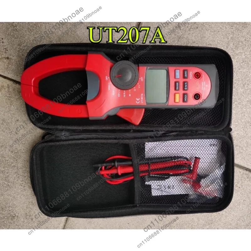 New UT207A Clamp Meter, Red and Gray Dual Color, with Test Leads.