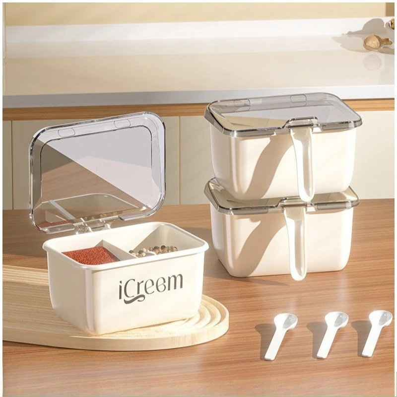 Seasoning box seasoning jar salt jar kitchen put monosodium glutamate seasoning storage box sugar jar household box