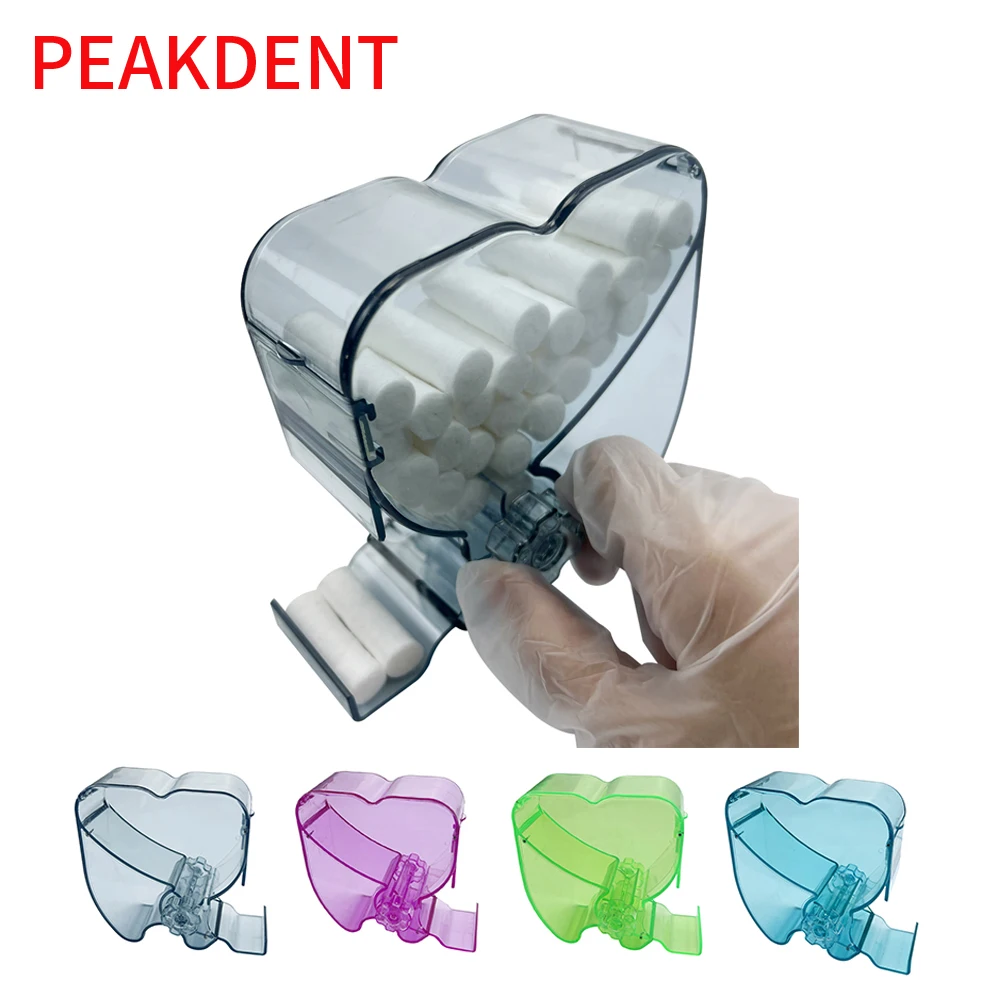 Dental Cotton Roll Dispenser Rotary Type Color Orthodontic Cotton Roll Storage Box Holder Dentist Clinic Dentistry Lab Tool