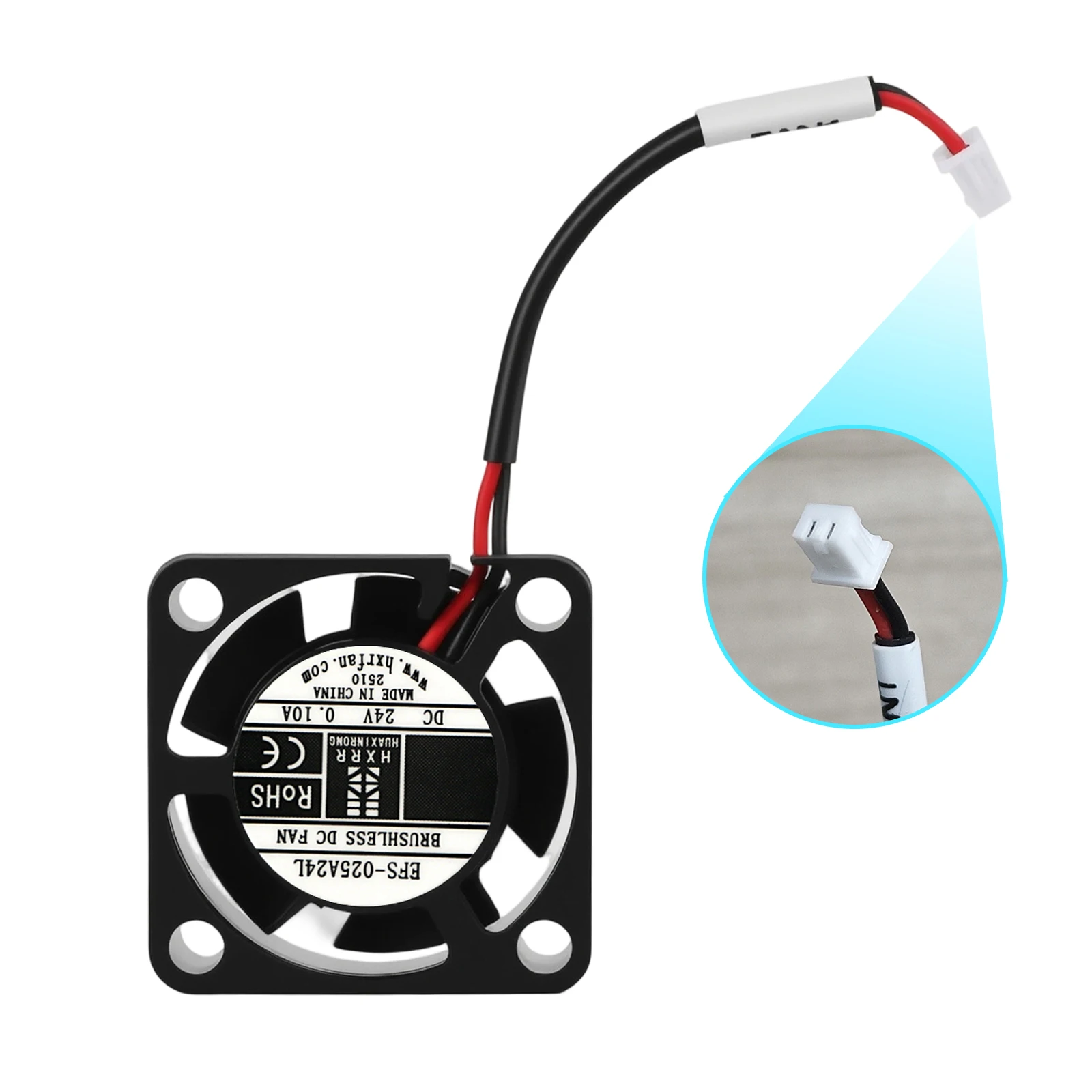 Creality 2510 Axiallüfter 24 V 13000 ± 15 %_L45_1,25 für CR-10 SE / Ender3 V3 SE Original Mini 2510 Lüfter 3D-Druckerteile
