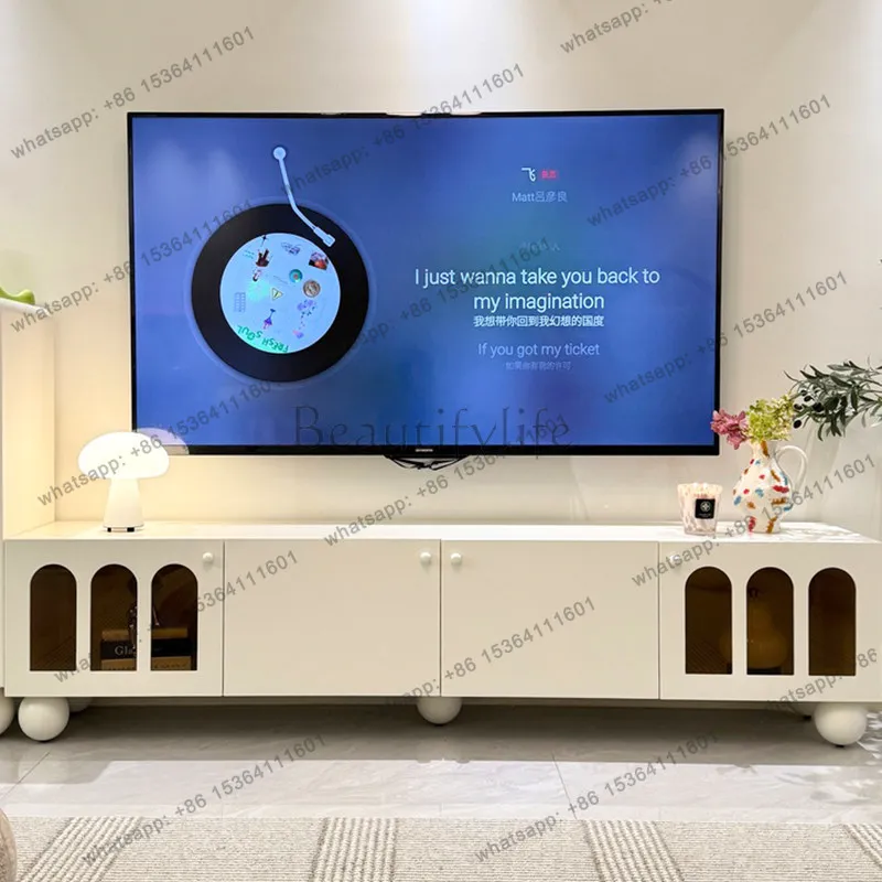 

Nordic Narrow Beige Tv Cabinet Simple Decoration 180Cm Long Modern Tv Stands Storage Wooden Mueble Televisor Furniture Home