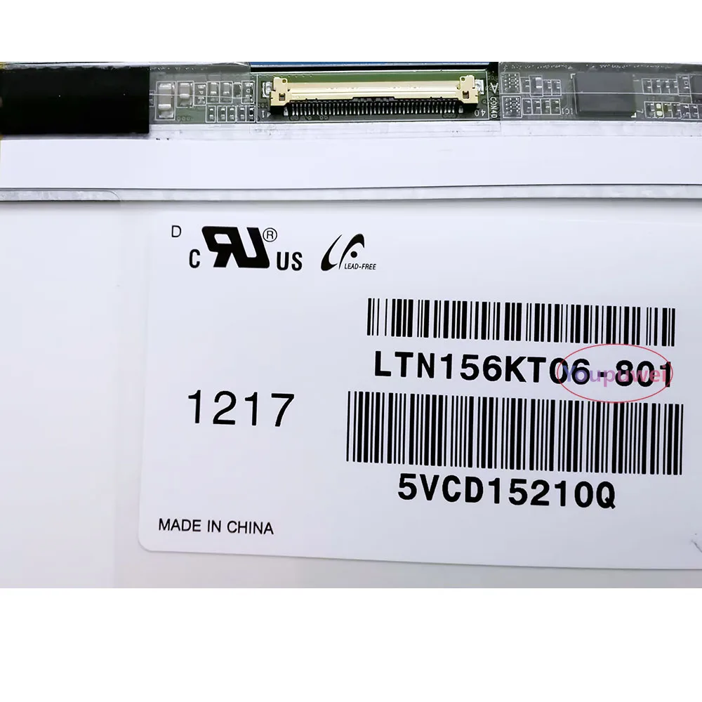 LTN156KT06 801 B01 For Sumsung Np700z5c NP550P5C Laptop Lcd Screen Display 1600x900 HD+ 40PINS 15.6 Inch LED Panel