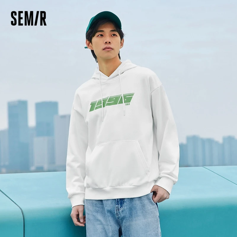 Semir Sweatshirt Men New 2023 Spring National Color Loose Hooded Couple'S Hoodies For Man