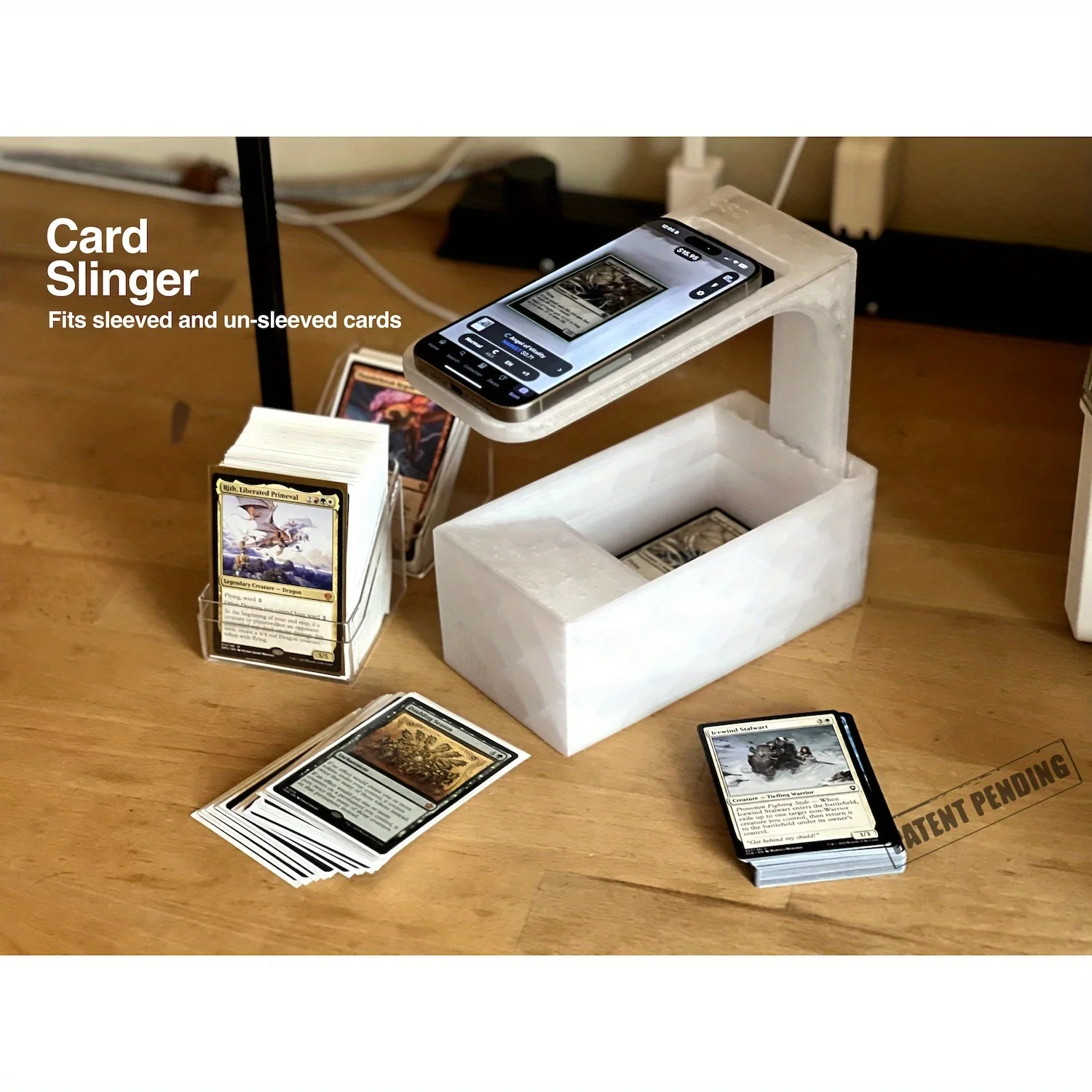 Scanner Phone Holder TCG Card MTG Card Scanner Holder Fit UnSleeved Sleeved Card Work with ManaBox App Quick Scan Price Check