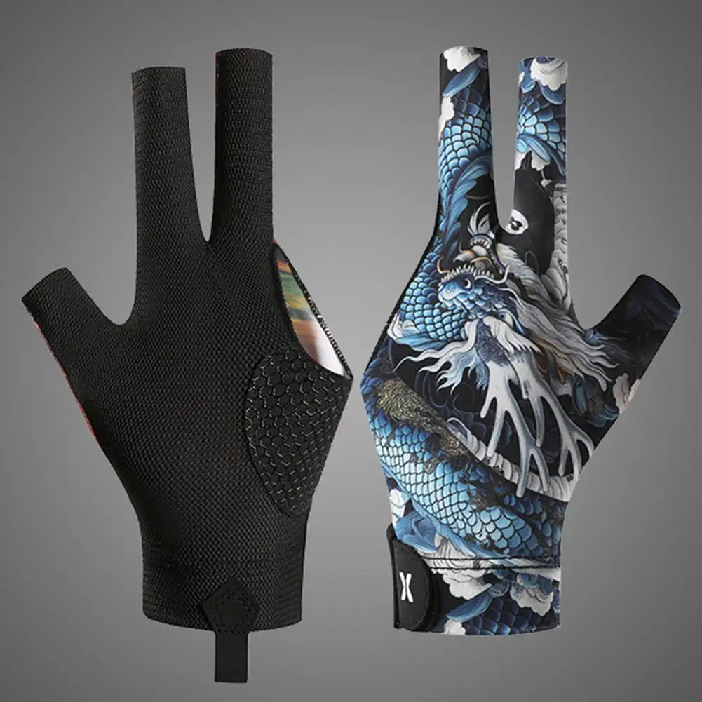 Snooker Stecca da biliardo Guanto Piscina Mano sinistra aperta Accessorio a tre dita Accessori fitness per uomini e donne U4F7