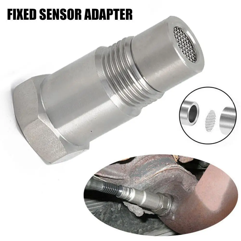 4PCS Stainless Steel Sensor Spacer Adapter Check Engine Light Cel Mini Catalyst O2 Sensor Spacer Adapter M18x1.5 Oxygen Sensor
