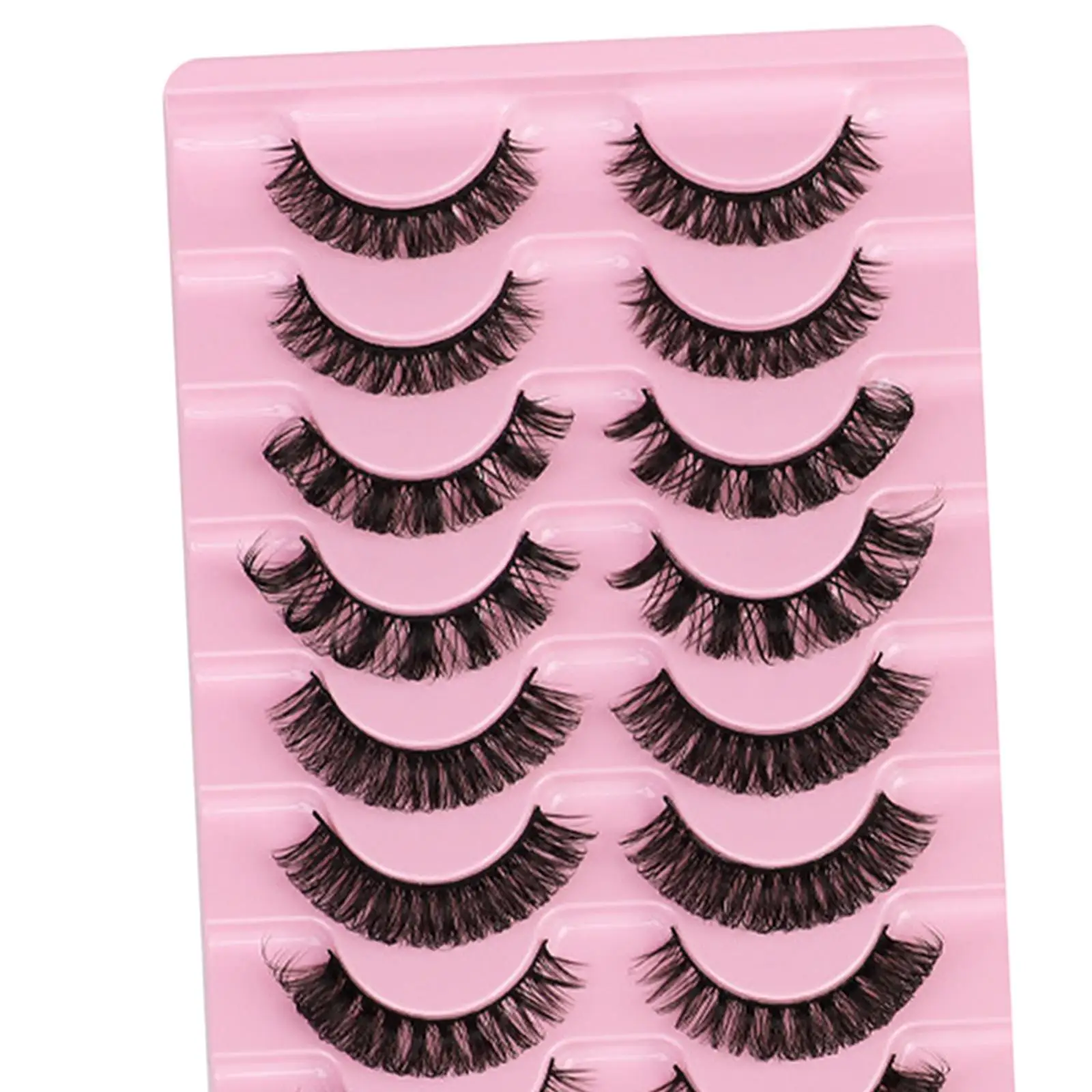 10 Pairs Russian Strip Lashes DD Curl False Eyelashes Accessories Handmade