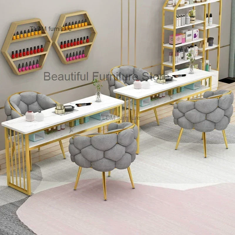 Muebles minimalistas modernos para salón de belleza, mesas de uñas de lujo, MESA DE MANICURA profesional única, mesa de uñas de moda C