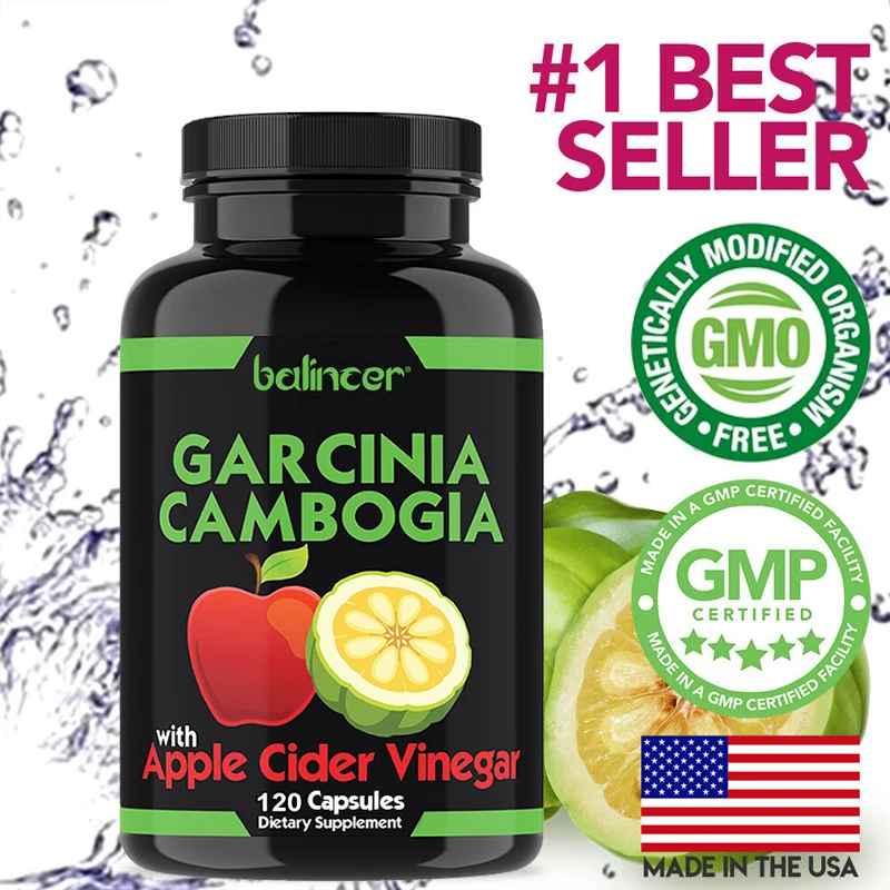 Garcinia Cambogia + Apple Cider Vinegar Fat Loss Supplement - Promotes Metabolism, Enhances Immunity, Carbohydrate Blocker