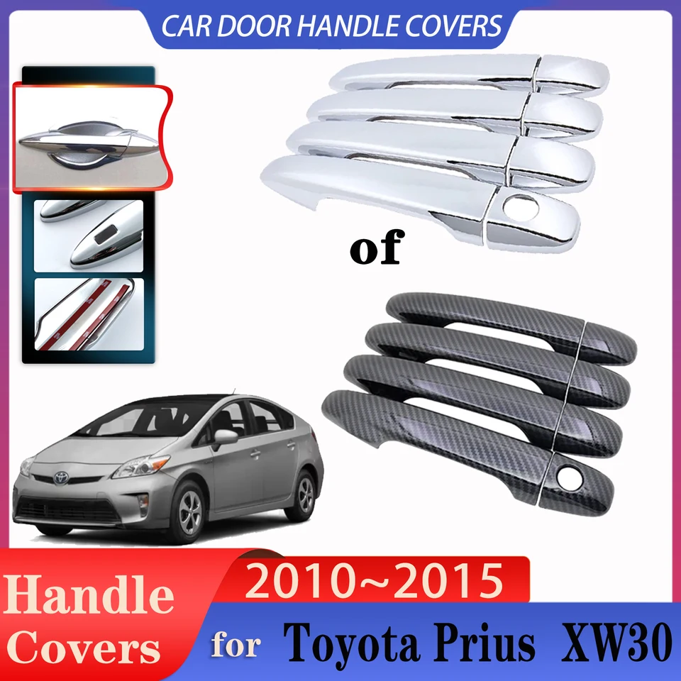 For Toyota Prius XW30 2010~2015 2012 Car Door Handles Luxury Cover