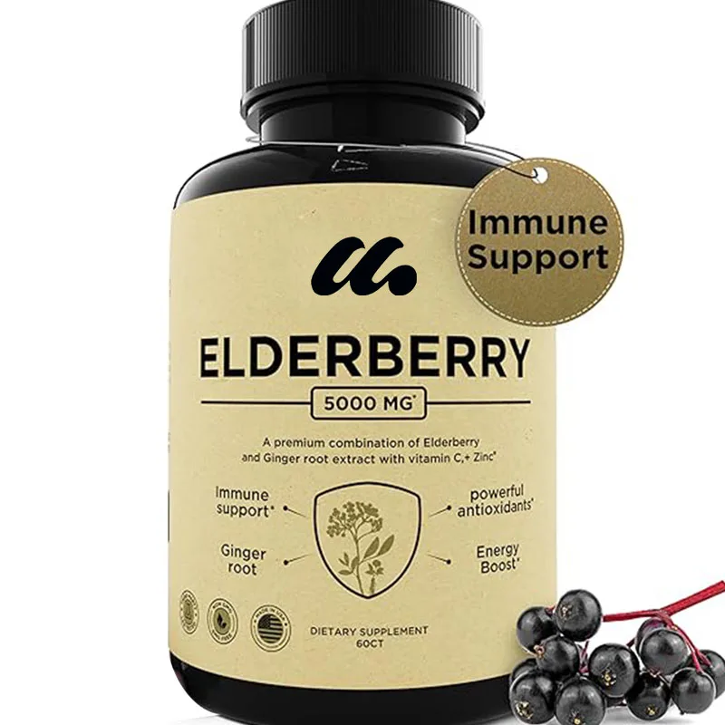 Elderberry Garden contains Vitamin C, Zinc, and Ginger - Elderberry, Zinc, and Vitamin C - Adult Non GMO Immune Vitamins