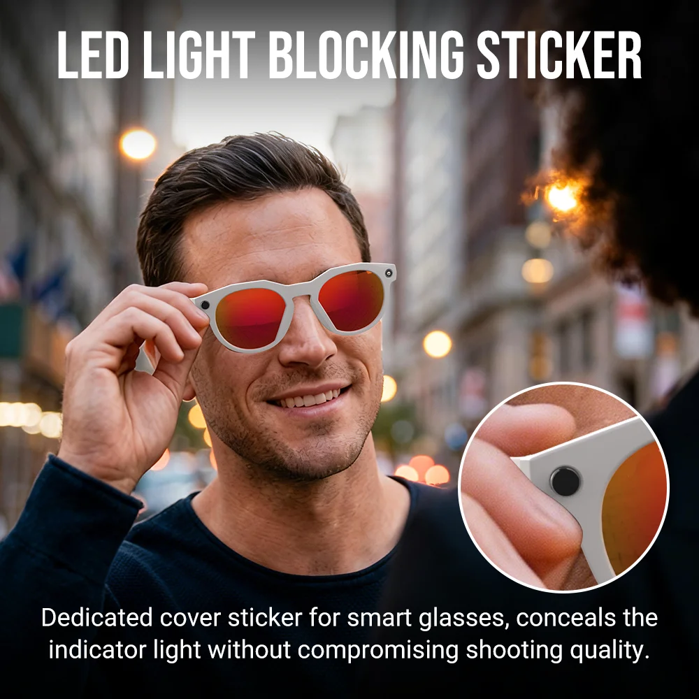 HIBLOKS Eyeglass Lanyard Side Shields For Oakley Meta HSTN Smart Glasses Led Light Blocking Stickers Glasses Accessories