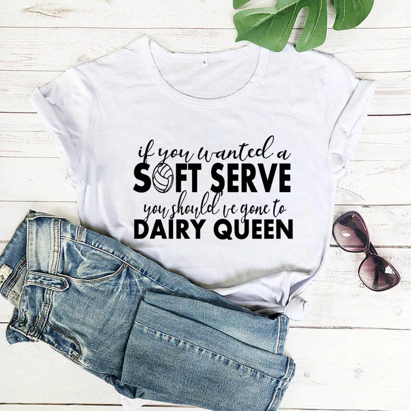 Soft Serve Volleyball T Shirt Tshirt Funny Casual T- Summer  for  Player   Gift Tee