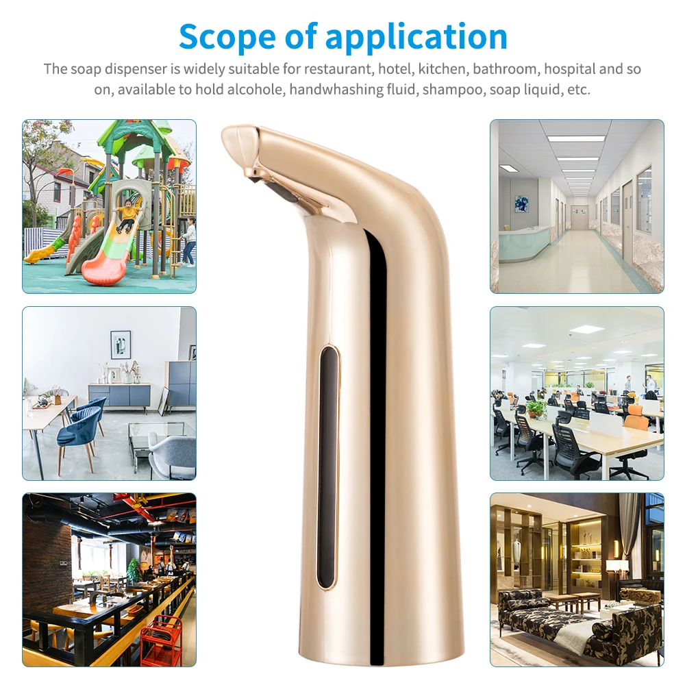 400ML Automatic Soap Dispenser Handsfree Home Kitchen Hand Washer Soap Bottle Automatic Liquid Bathroom Touchless Soap Container