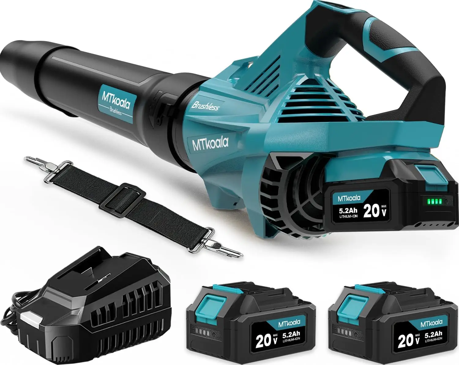 

Cordless Leaf Blower, 1200W Brushless Motor, 700CFM 200MPH, 3 Speeds, 160Mins Runtime, Handheld Electric for Lawn, Yard, Dust & Snow
