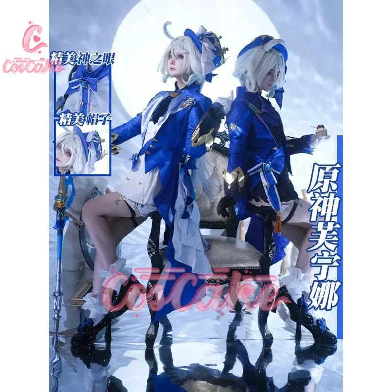 

CosCake Genshin Impact Focalors Furina Cosplay Costume Cos Game Anime Party Uniform Hallowen Play Role Clothes