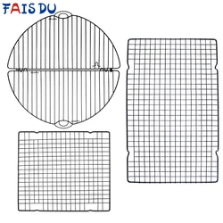 FAIS DU BBQ Stainless Steel Grid Cake Cooling Rack Cookies Biscuits Drying Rack Cooling Stand Baking Pan Kitchen Baking Tools