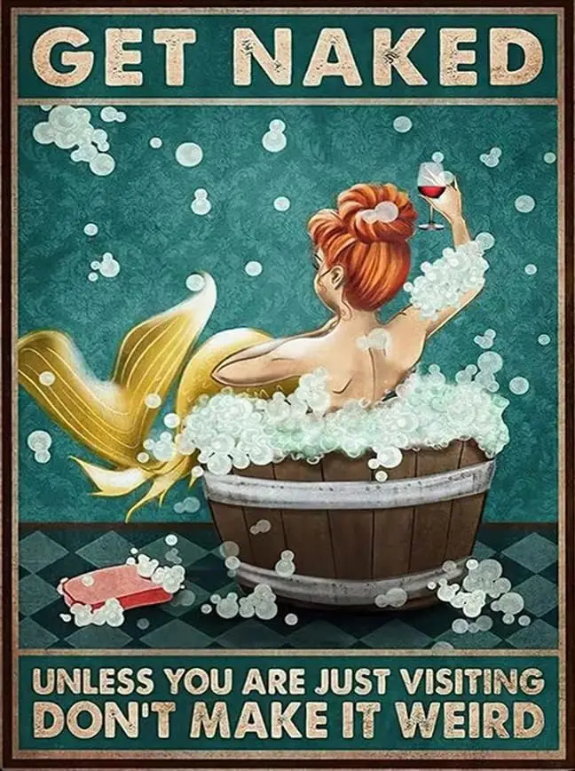 Metal Decor Stand Mermaid Get Unless You are Just Visiting Don;t Make It Weird Tin Sign Vintage Decoration Garage Home-aluminum