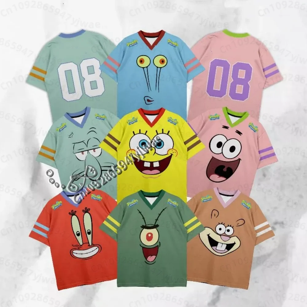 2026 Men Cartoon Squidward Tentacles Patrick Star Big Face Allover Print Adult T-Shirt Family Quick-Dry Soft Women Men T-Shirt