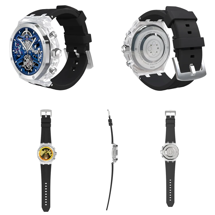 TJXL-스톡 제공 1.43인치 WS-37 AMOLED IP67 방수 건강 모니터링 스마트워치 Jerry 7012-A6 (Fere Fit 앱 포함)