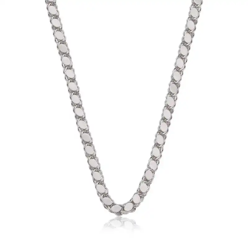 Silver Sequin Barley Chain