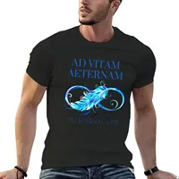 2024 spring and fall t shirt Ad Vitam Aeternam - To Eternal Life - Old Latin Phrase With Beautiful short sleeves pure cotton top