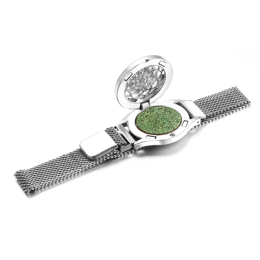 28mm High Quality Multiple Patterns Aromatherapy Bracelet Stainless Steel Essential Oil Diffuser Watch Wristband Bangles Jewelry