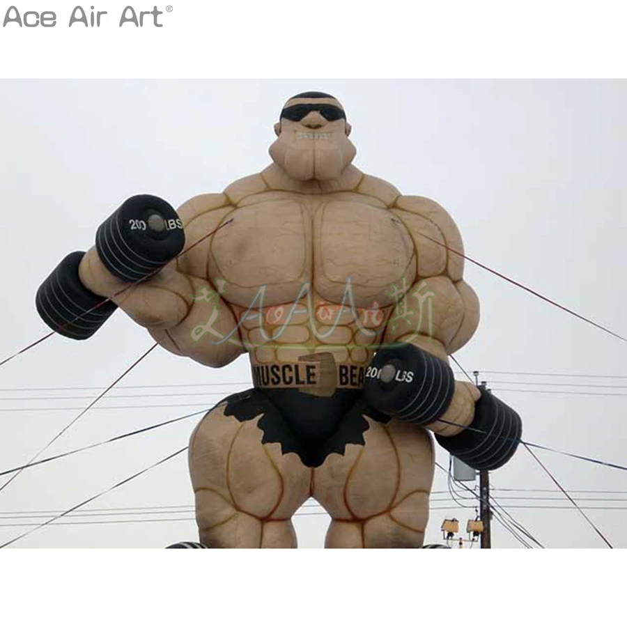 

Giant Inflatable Advertising Muscle Man Character Figure for Outdoor Display or Gym