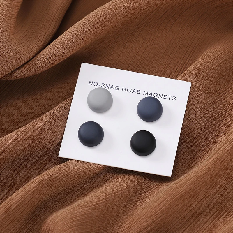 Mode 4 stks/zak Magneet Hijab Sjaal Broches Pins Voor Vrouw Versierd Accessoires Moslim Dames Snoep Kleuren Magneten