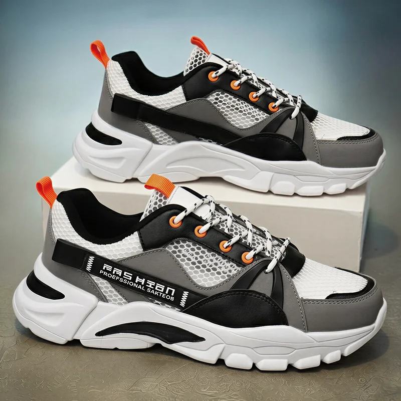 2026 Men's Shoes Summer Sporty Dad Thick Bottom Heightening Running Anti-slip Trendy Casual Versatile Fashion Sneakers