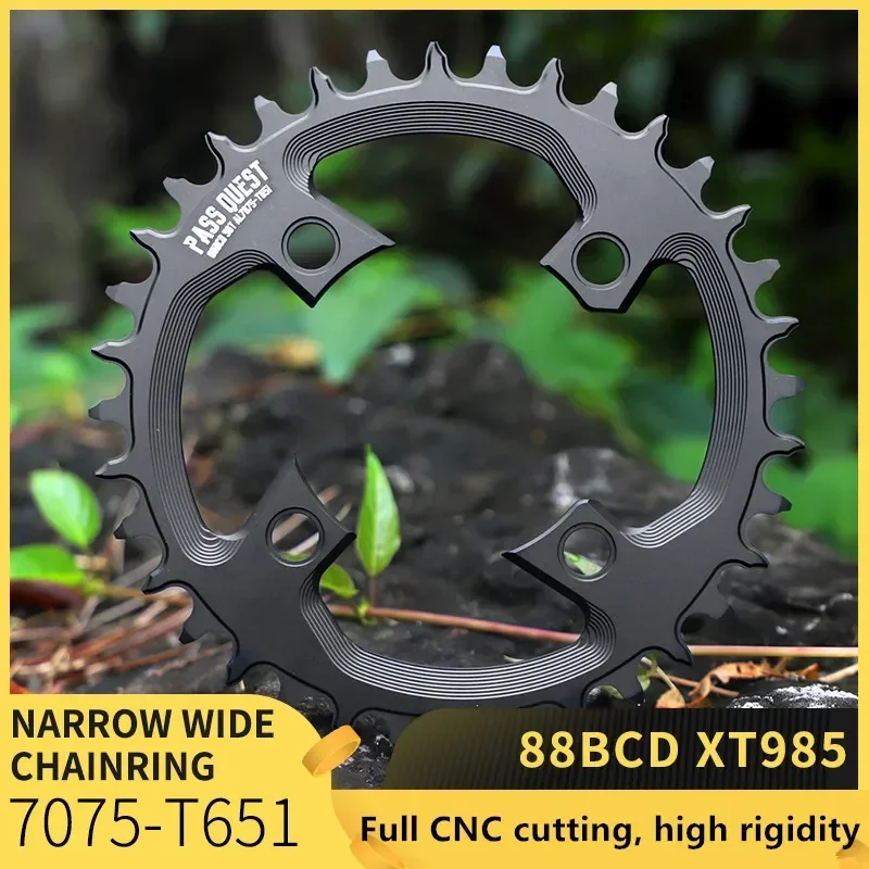 New PASS QUEST 88BCD Bike Chainring Full CNC Cutting 32T -44T Chainwheel for XTR985