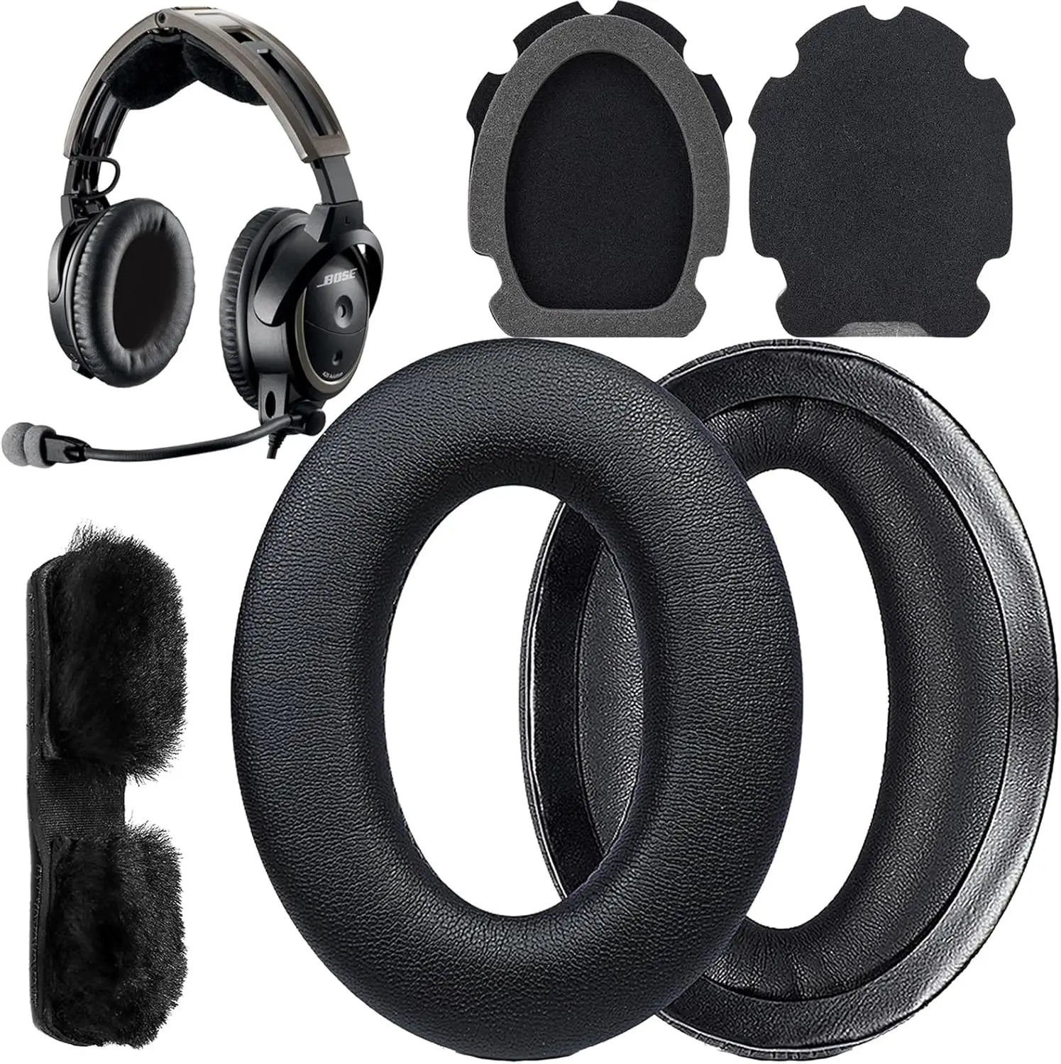 替换 Ear Pads Cushion Top Cover Headband Compatible with Bose Aviation Headset X A10 A20 Headphones 替换 Ear Pads Cushion Top Cover Headband Compatible with Bose Aviation Headset X A10 A20 Headphones