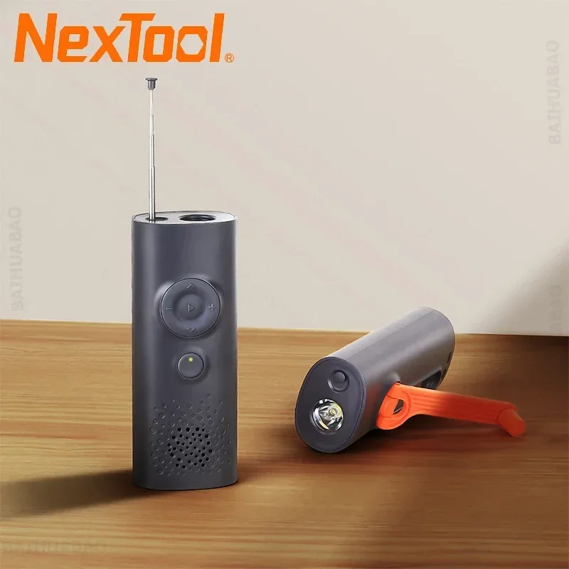 nextool multifuncional radio lanterna kit de ferramentas de emergencia mao crank power bank sos alarme outdoor camping luz em 1 01