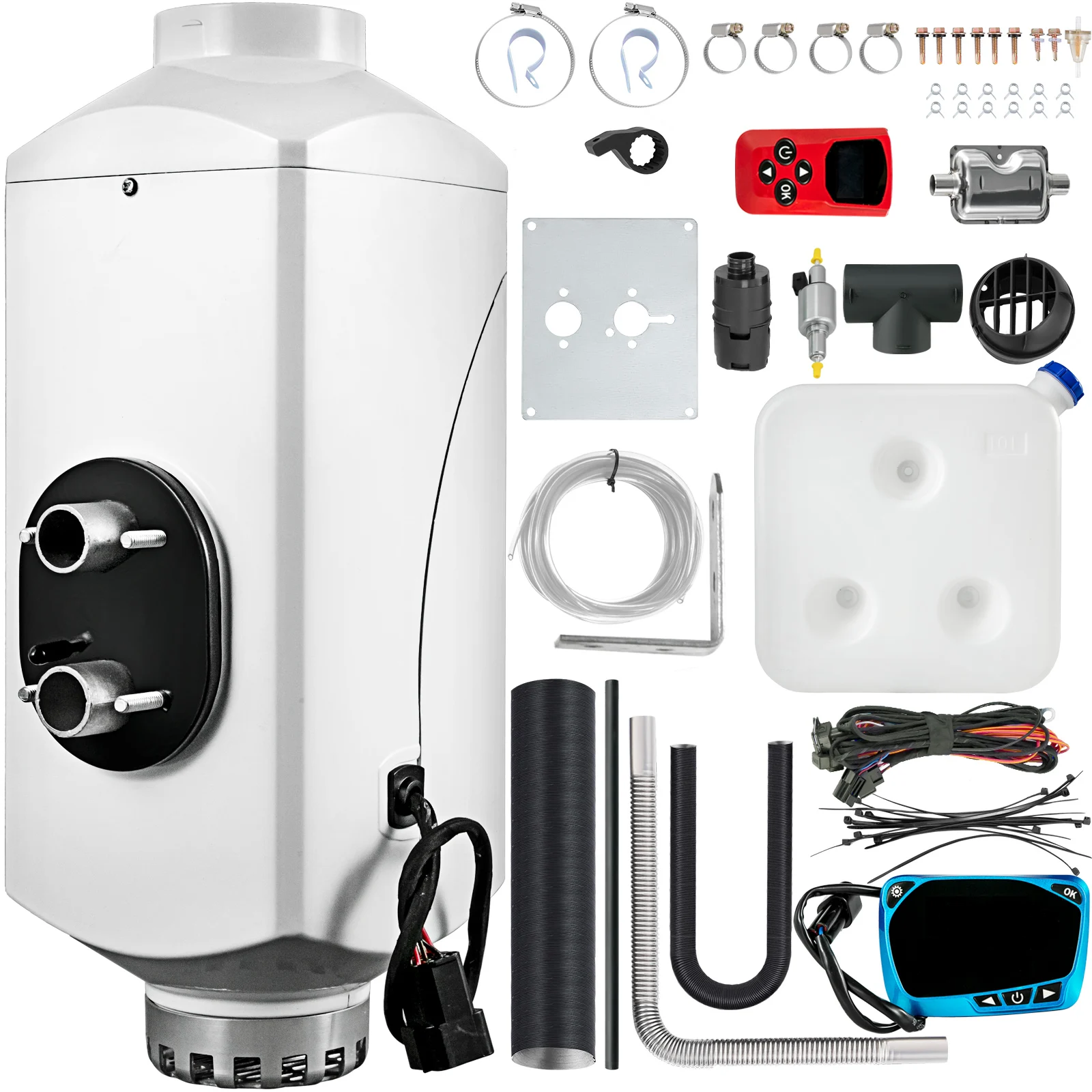 12V Alloy Shell 2KW 5KW 8KW   Air Heater 10L Tank Fast Heating   Parking Heater With LCD Switch and Remote Control