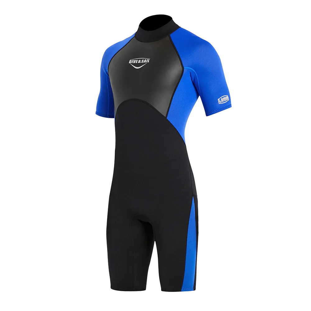 Mens Wetsuit Women Adult Shorty Neoprene Wet Suit 2MM Diving Scuba Surfing Suits, One Piece Short Sleeve Thermal Wetsuits