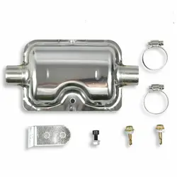 24mm Muffler Silencer + Clamp + Bracket Car Air Diesel Parking Heater Exhaust Pipe Stainless Steel For Webasto Eberspacher